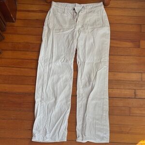 Wide leg white jeans